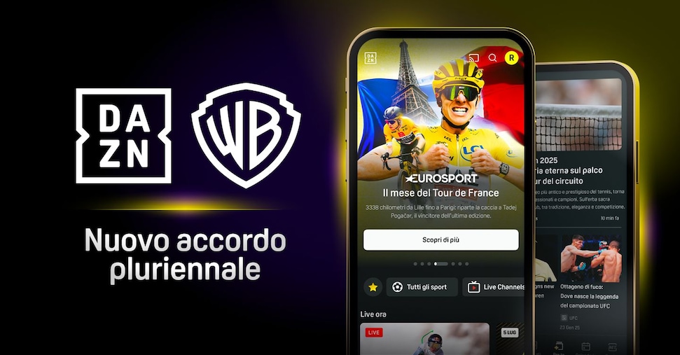 Accordo fra Dazn e Warner Bros Discovery: ad Eurosport aggiunti i canali free vai alla homepage de Il Sole 24 Ore
