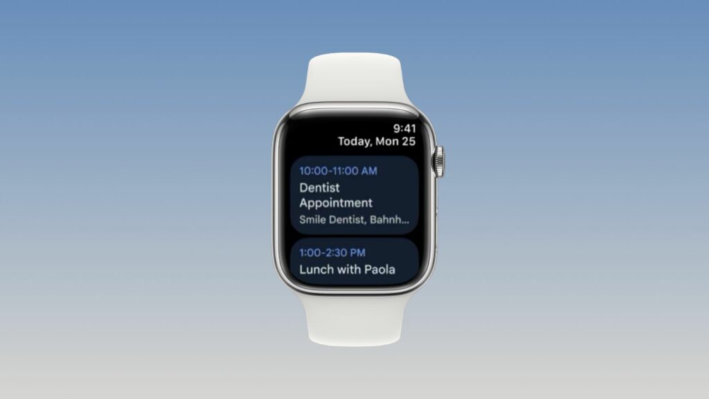 google calendar apple watch