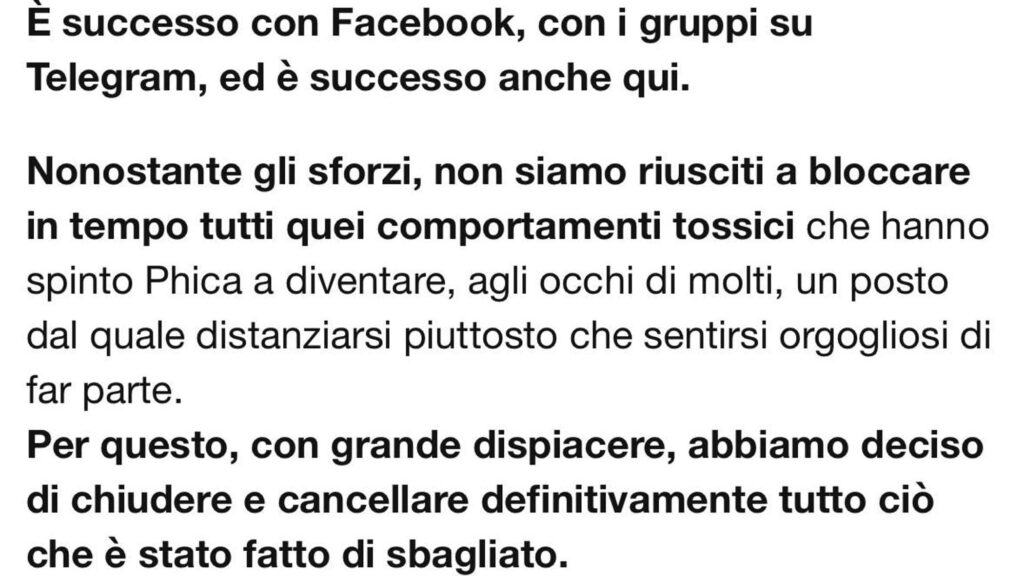 Chiude sito sessista Phica: “Tossicità che non siamo riusciti a bloccare”. Roccella: “Presto misure”