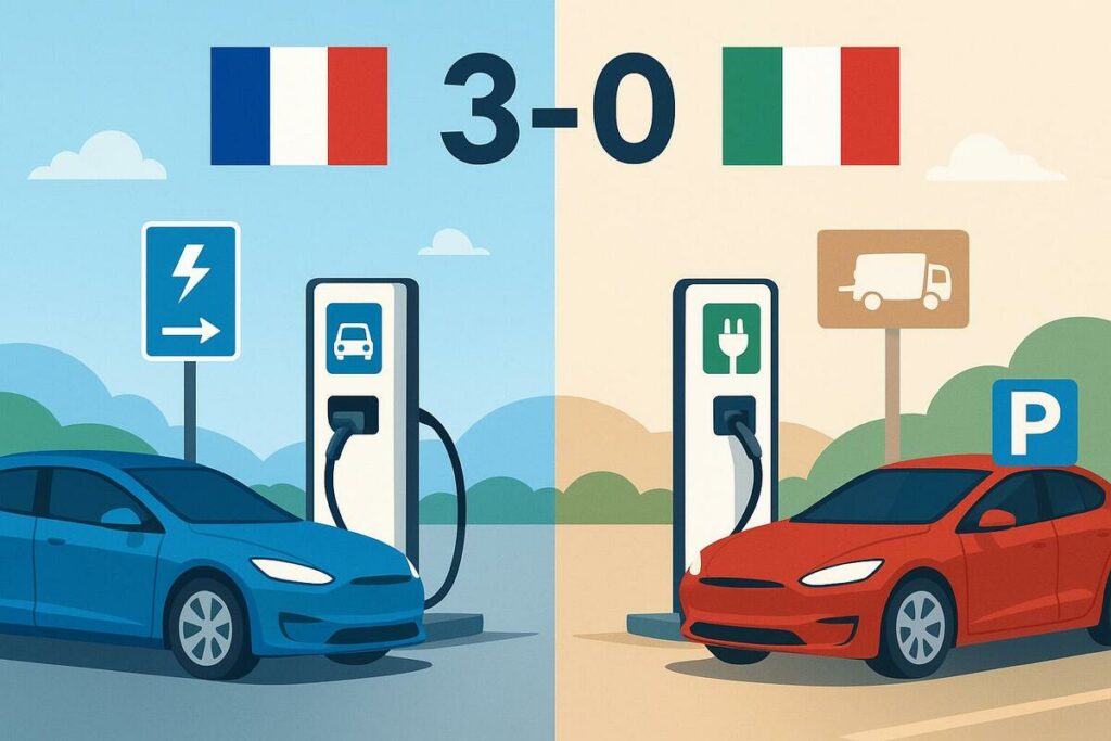 Francia batte Italia 3-0: ricaricare l’auto elettrica è più facile, più veloce e molto più economico – Elettrico Francia batte Italia 3-0: ricaricare l’auto elettrica è più facile, più veloce e molto più economico - Elettrico