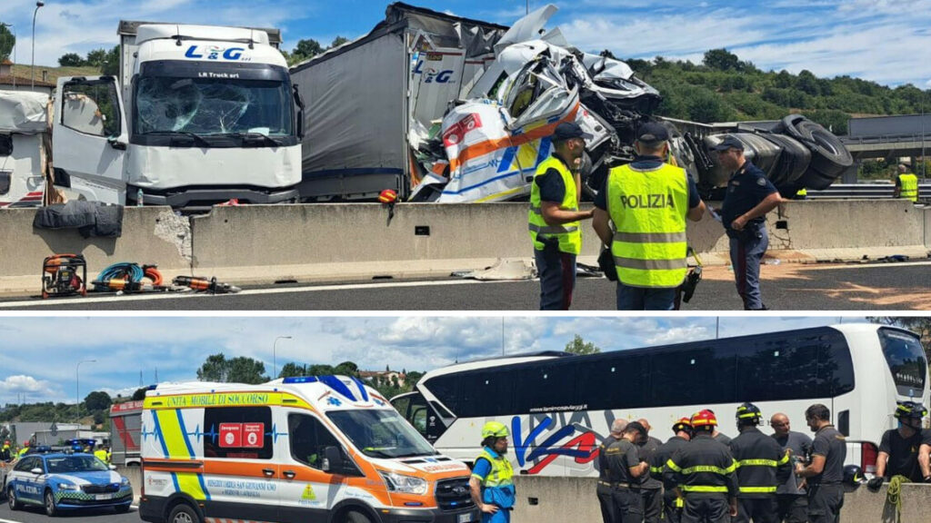 Incidente in A1, in un video autista non guarda strada - Notizie