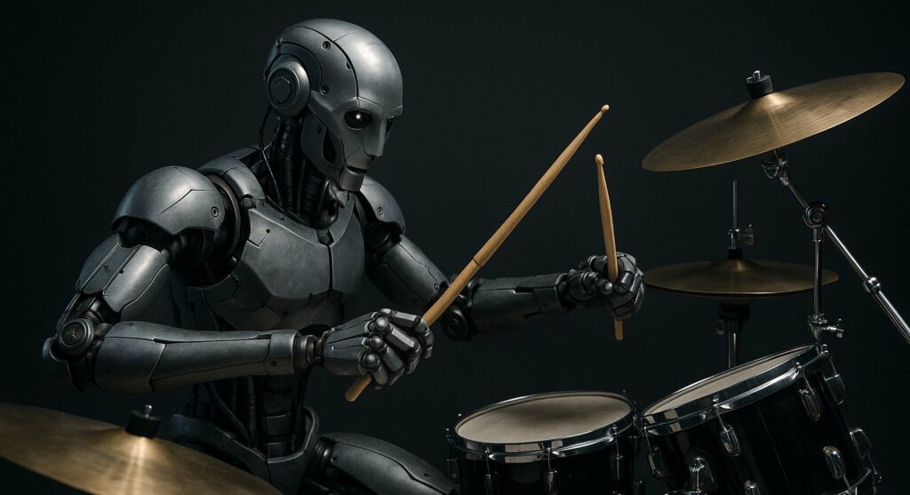 Robot Batteista Sfida Jazz e Metal Con Tempismo Perfetto