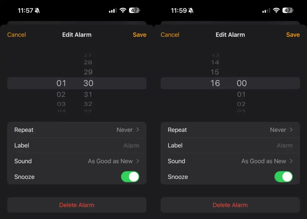 time picker iphone