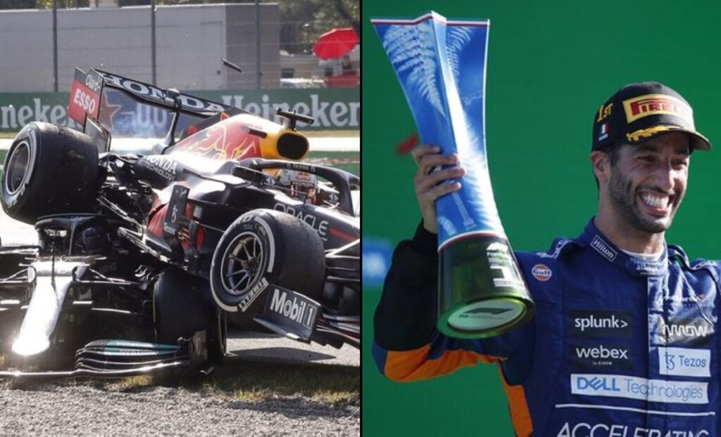 La rivalità Hamilton-Verstappen esplode e Ricciardo esulta un