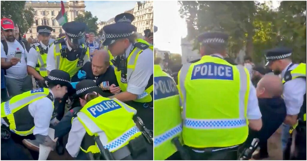 Londra, l'arresto del veterano alla manifestazione per Palestine Action