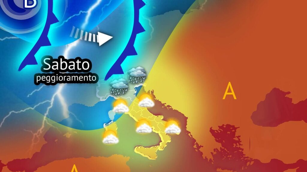 Previsioni meteo, sabato con veloce peggioramento, da domenica arriva l’anticiclone