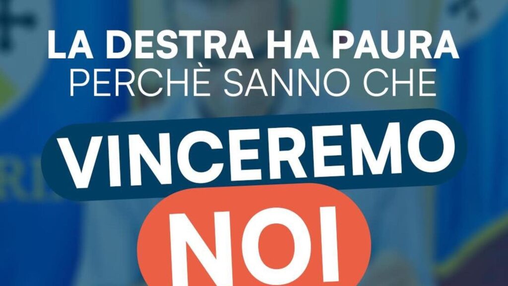 Tridico e il manifesto sgrammaticato: “La destra ha paura perché sanno che vinceremo”