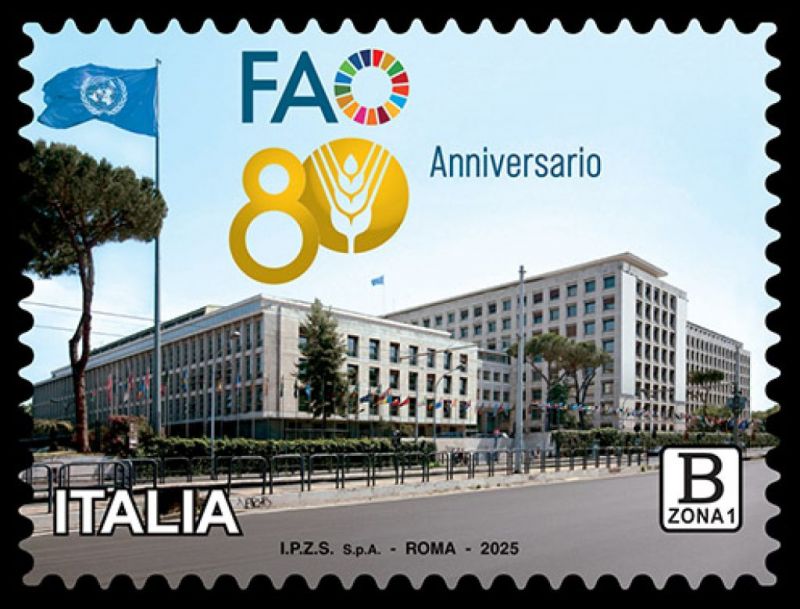 Italy issues stamp to mark 80 years of FAO Italy issues stamp to mark 80 years of FAO