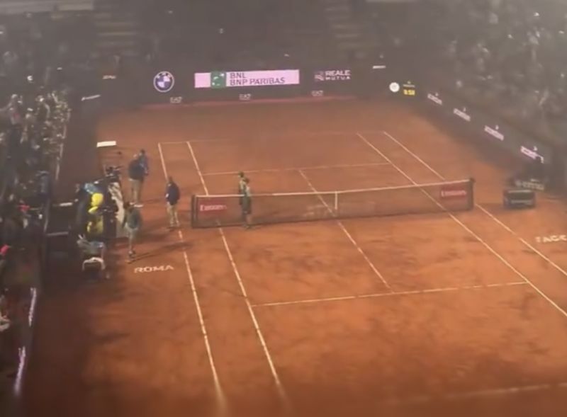 Italian Open halted after Coppa Italia fireworks fill tennis courts wi Italian Open halted after Coppa Italia fireworks fill tennis courts wi